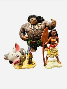 Disney Moana Character Figure Set – Moana, Maui, Pua & Hei Hei